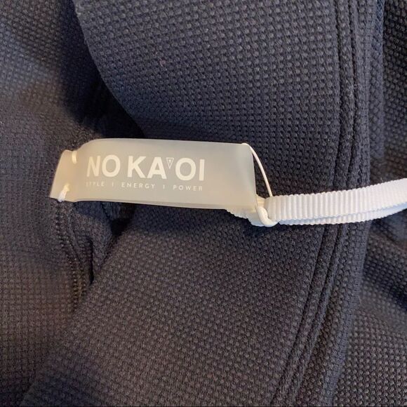 No Ka’ Oi Black Ecno Pants Tuxedo Stripe Leggings Tights Textured NWT Size XS/S - Picture 10 of 10